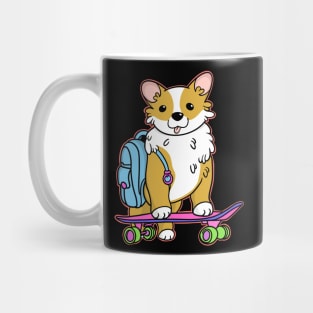 Corgi on skateboard Mug